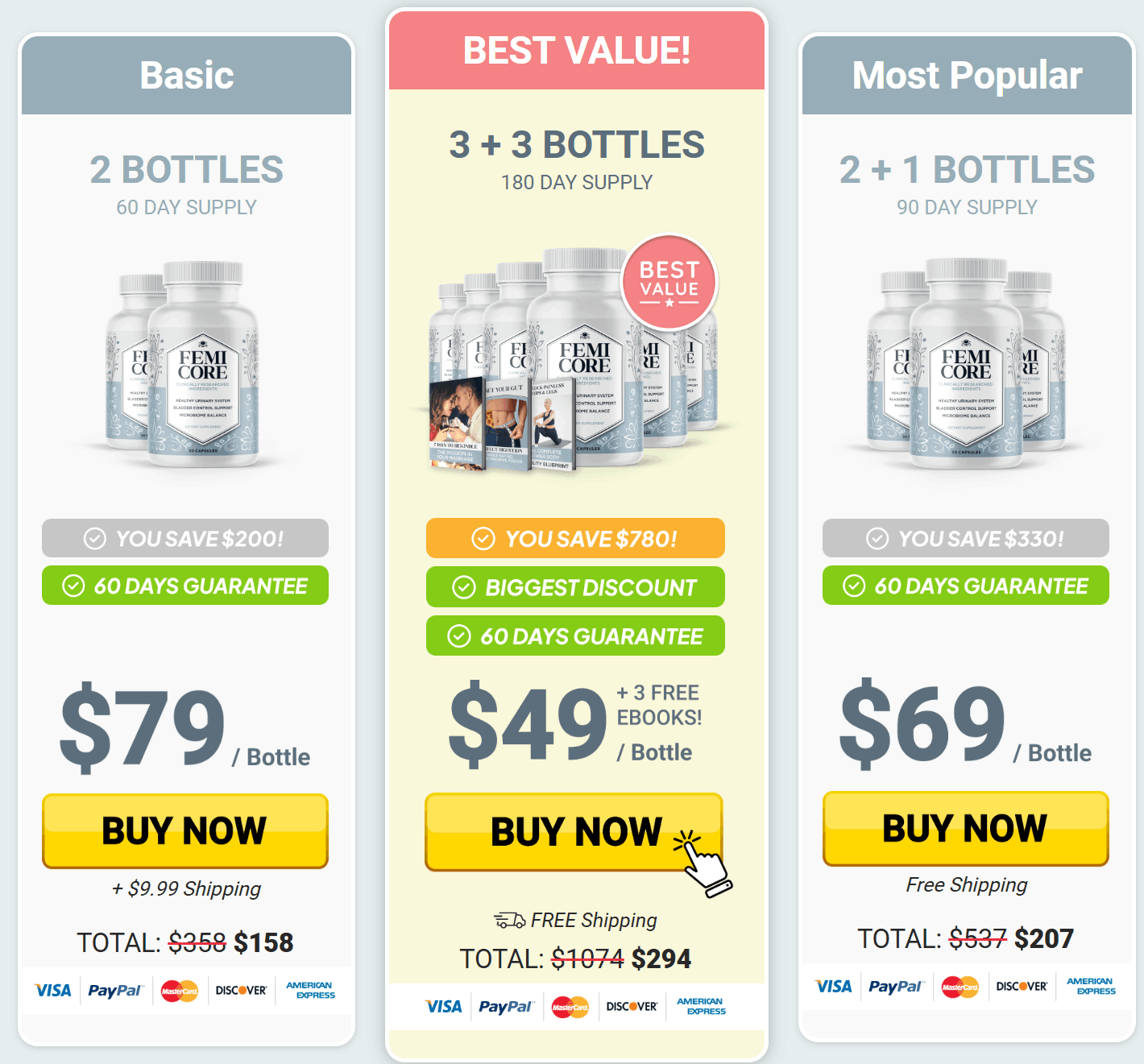 3 Days FemiCore Offer